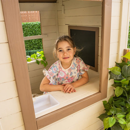 Lifespan Kids Silverton Cubby House with 1.8m Slide (Green)-Baby &amp; Kids &gt; Baby &amp; Kid&