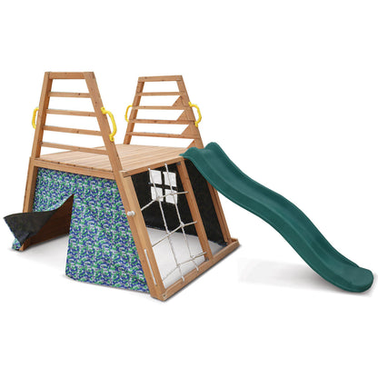 Lifespan Kids Cooper Climbing Frame with 1.8m Green Slide-Outdoor Slides-PEROZ Accessories