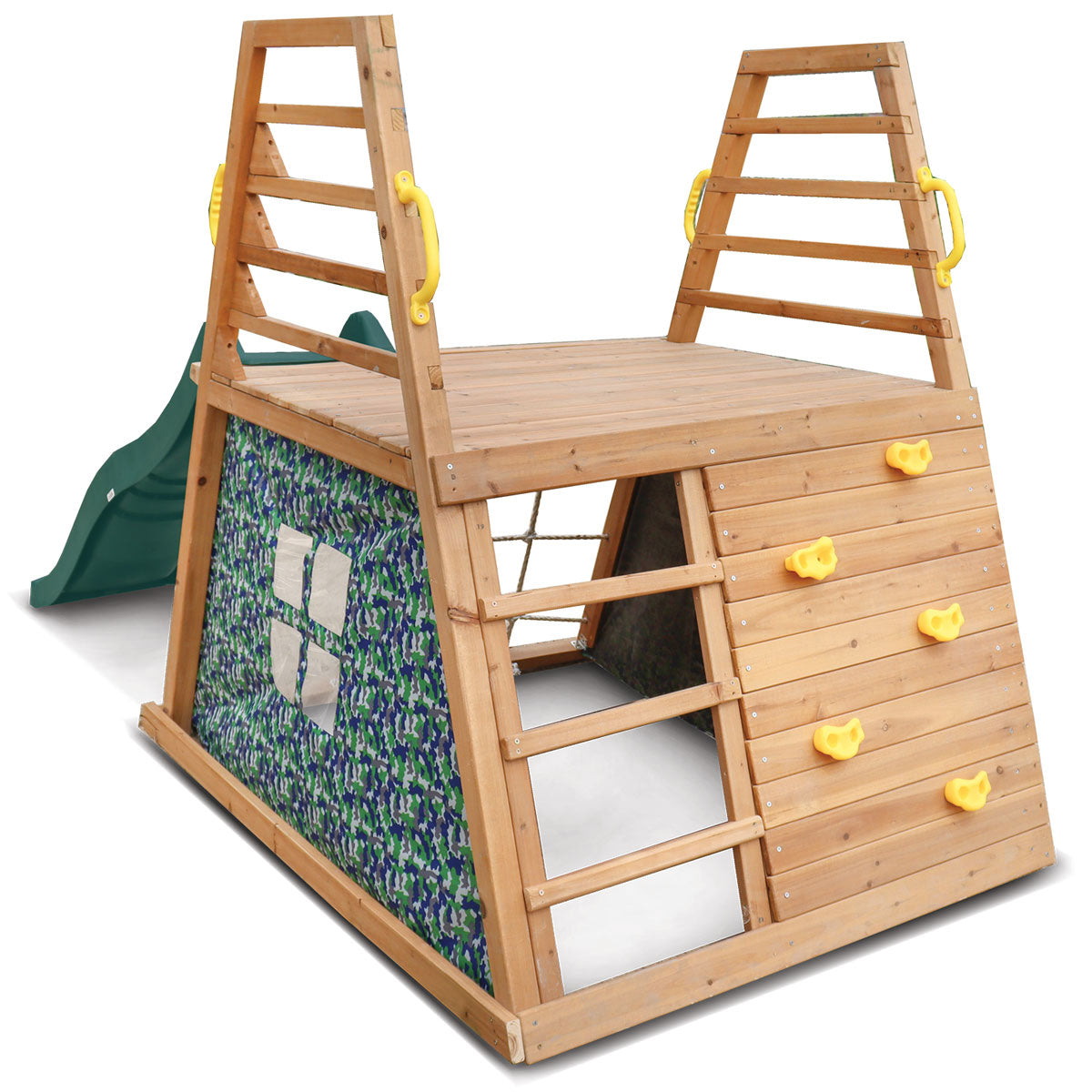 Lifespan Kids Cooper Climbing Frame with 1.8m Green Slide-Outdoor Slides-PEROZ Accessories