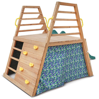 Lifespan Kids Cooper Climbing Frame with 1.8m Green Slide-Outdoor Slides-PEROZ Accessories