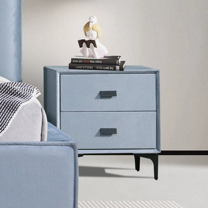 Estella Queen Fabric 4pc Bedroom Suite With Linear Division &amp; Button Studding Headboard-Furniture &gt; Bedroom &gt; Beds &amp; Bed Frames-PEROZ Accessories
