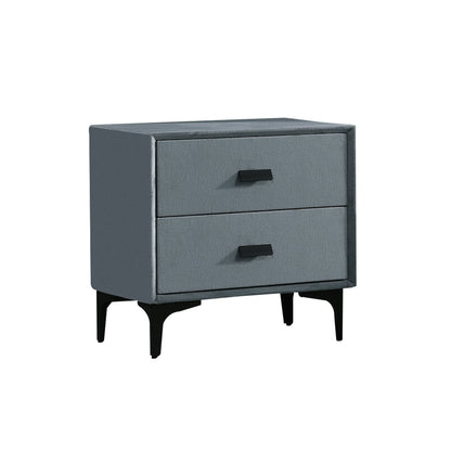 Estella Queen Fabric 4pc Bedroom Suite With Linear Division &amp; Button Studding Headboard-Furniture &gt; Bedroom &gt; Beds &amp; Bed Frames-PEROZ Accessories