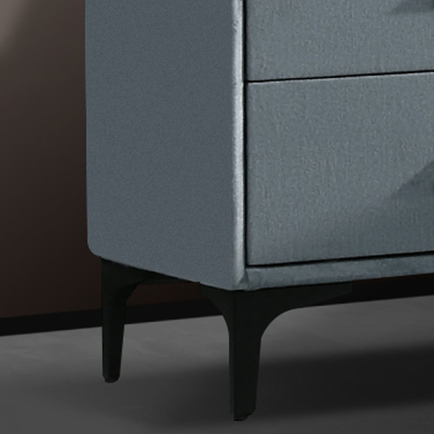 Estella Queen Fabric 4pc Bedroom Suite With Linear Division &amp; Button Studding Headboard-Furniture &gt; Bedroom &gt; Beds &amp; Bed Frames-PEROZ Accessories