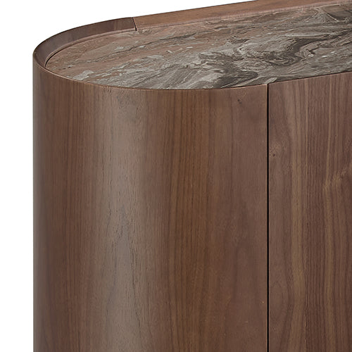 Buffet MDF Melamine Interior Storage In Dark Walnut colour-Furniture > Dining > Buffets &amp; Sideboards-PEROZ Accessories