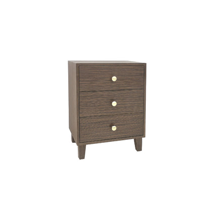 Bedside Table MDF 3 Drawers Side Table Night Stand Storage in Brown Colour-Furniture &gt; Bedroom &gt; Beds &amp; Bed Frames-PEROZ Accessories