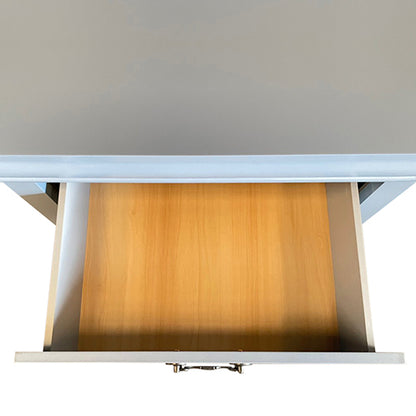 Bedside Table Grey Colour With 2 Drawers Night Stand Solid Wood Metal Handles-Furniture &gt; Bedroom &gt; Bedside Tables-PEROZ Accessories