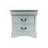 Bedside Table Grey Colour With 2 Drawers Night Stand Solid Wood Metal Handles-Furniture > Bedroom > Bedside Tables-PEROZ Accessories