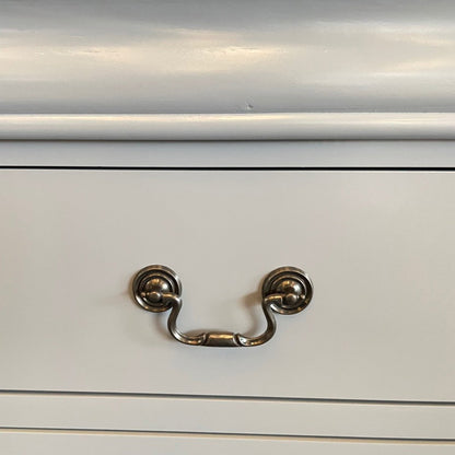 Bedside Table Grey Colour With 2 Drawers Night Stand Solid Wood Metal Handles-Furniture &gt; Bedroom &gt; Bedside Tables-PEROZ Accessories