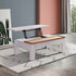 Coffee Table High Gloss Finish Lift Up Top MDF White Ash Colour Interior Storage-Furniture > Living Room > Coffee Tables-PEROZ Accessories