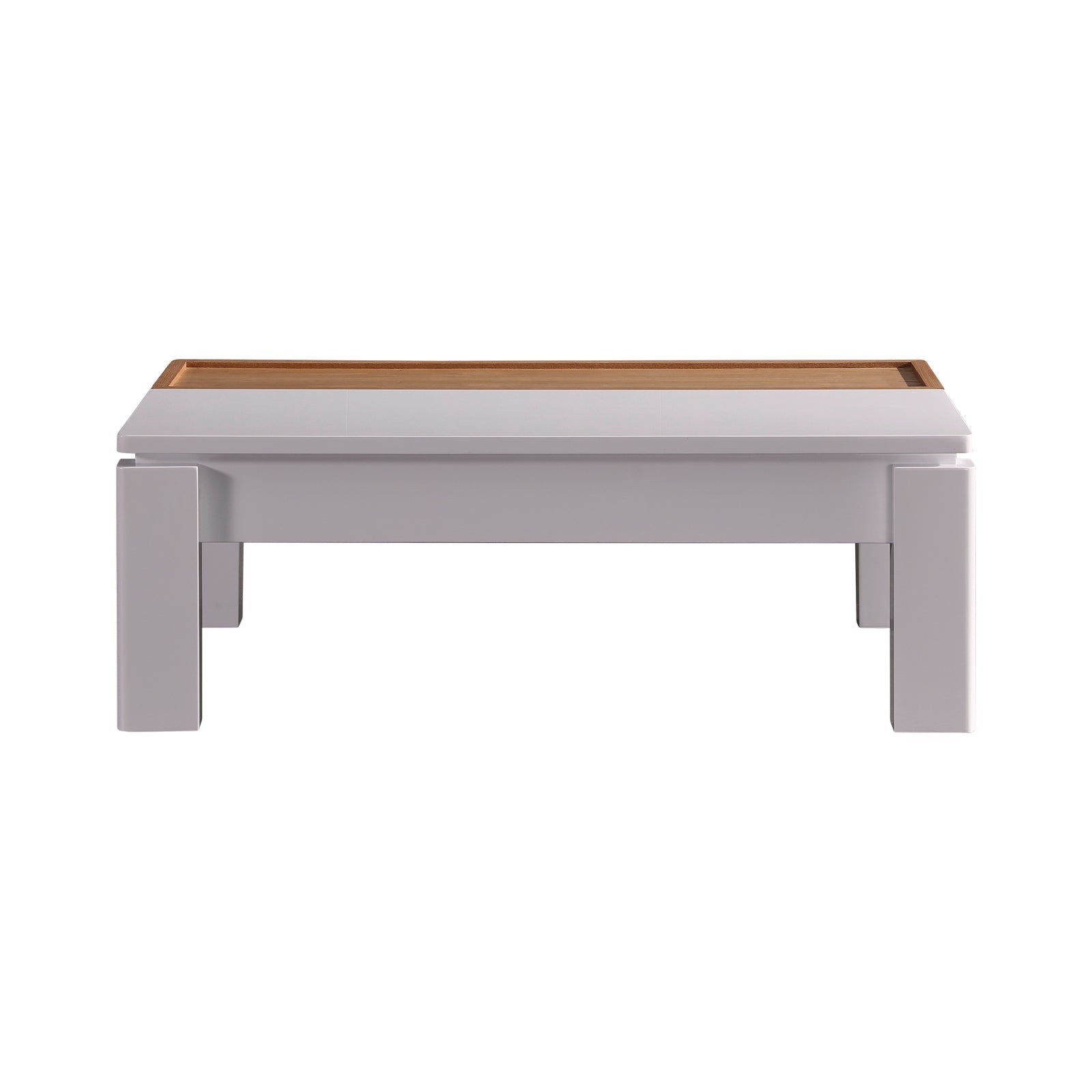 Coffee Table High Gloss Finish Lift Up Top MDF White Ash Colour Interior Storage-Furniture > Living Room > Coffee Tables-PEROZ Accessories