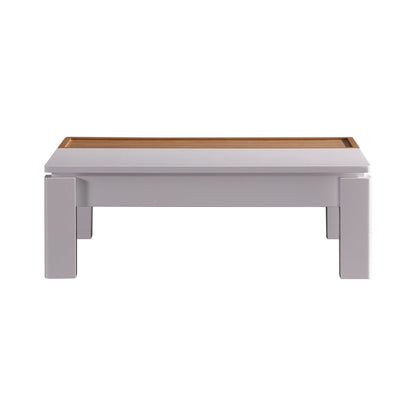 Coffee Table High Gloss Finish Lift Up Top MDF White Ash Colour Interior Storage-Furniture > Living Room > Coffee Tables-PEROZ Accessories