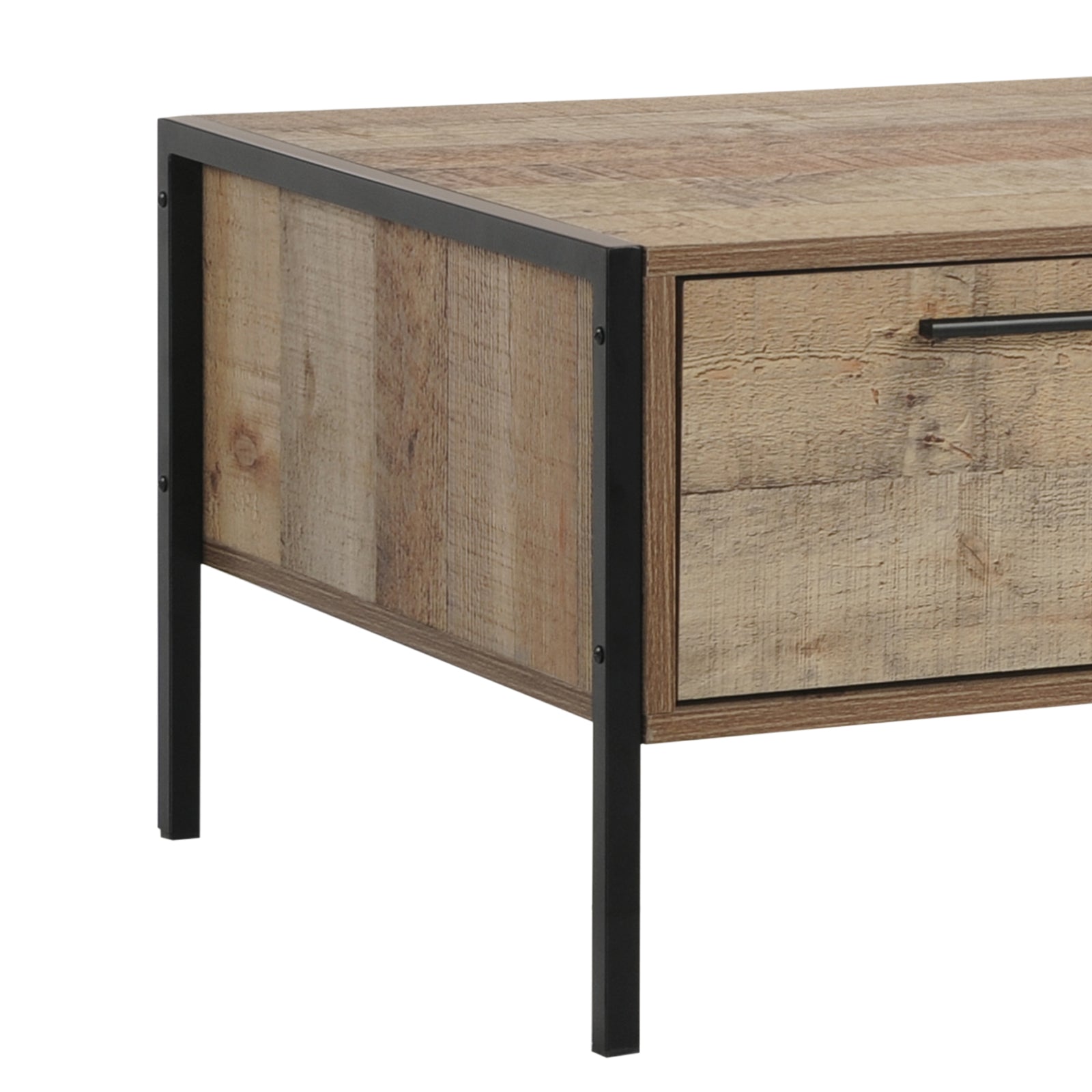 Coffee Table 2 Drawers Particle Board Storage in Oak Colour-Furniture > Bedroom > Dressers-PEROZ Accessories