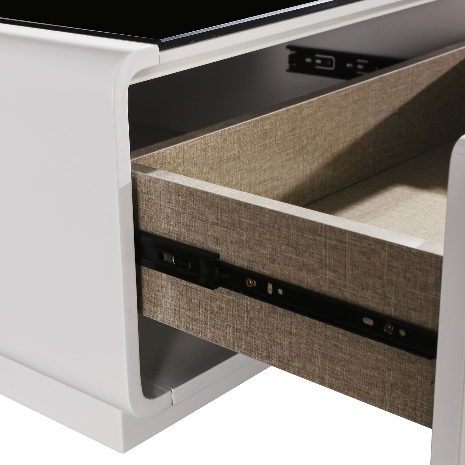 Coffee Table High Gloss Finish MDF Black &amp; White Colour with 2 Drawers Storage-Furniture > Living Room > Bookcases &amp; Shelves-PEROZ Accessories