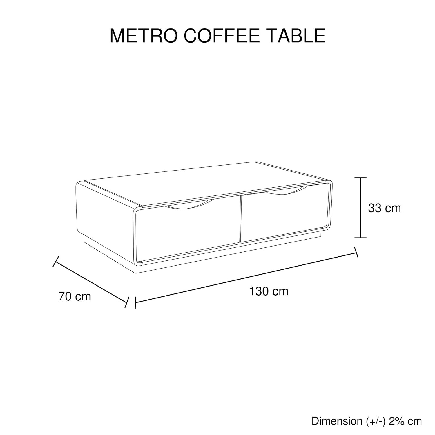 Coffee Table High Gloss Finish MDF Black &amp; White Colour with 2 Drawers Storage-Furniture > Living Room > Bookcases &amp; Shelves-PEROZ Accessories