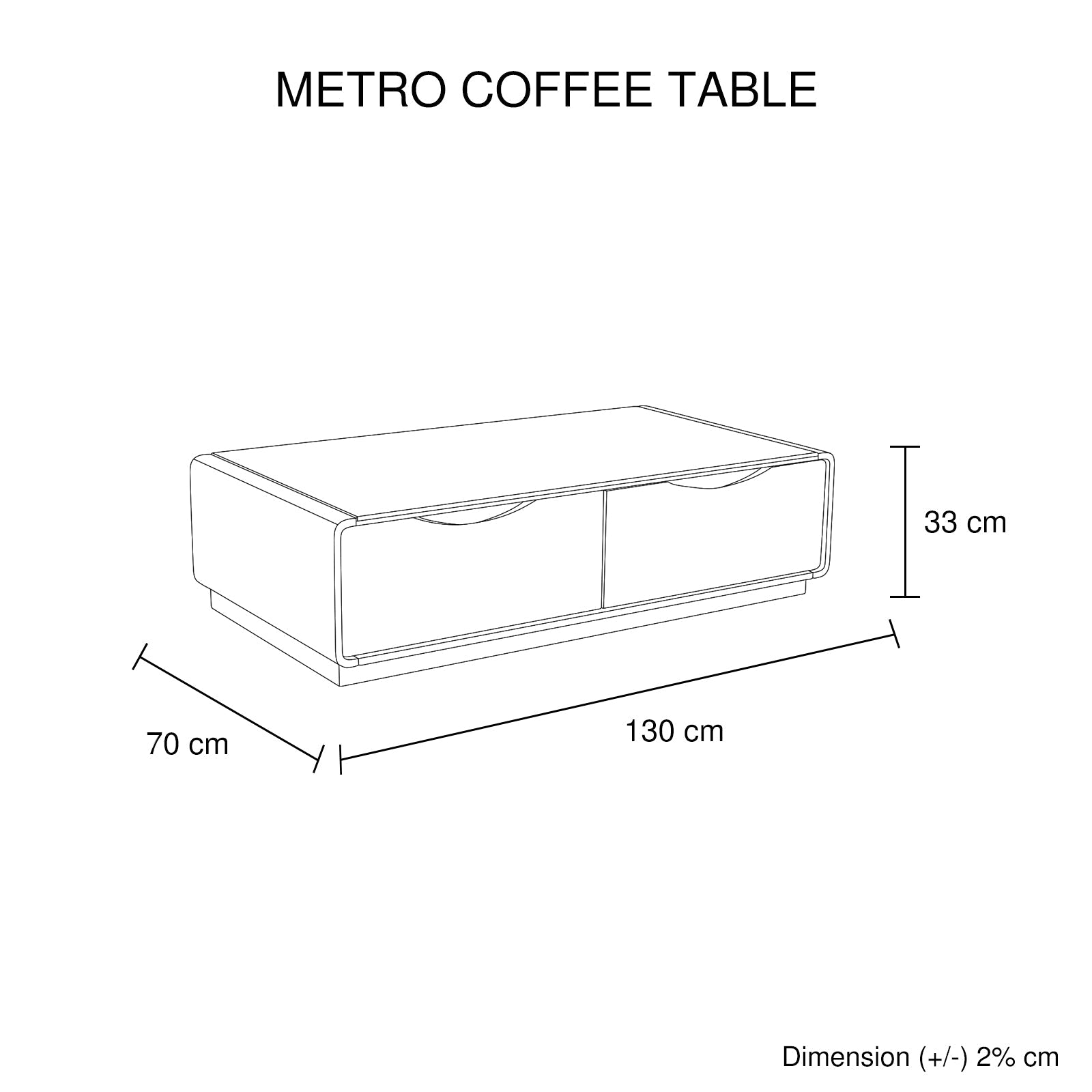Coffee Table High Gloss Finish MDF Black &amp; White Colour with 2 Drawers Storage-Furniture > Living Room > Bookcases &amp; Shelves-PEROZ Accessories