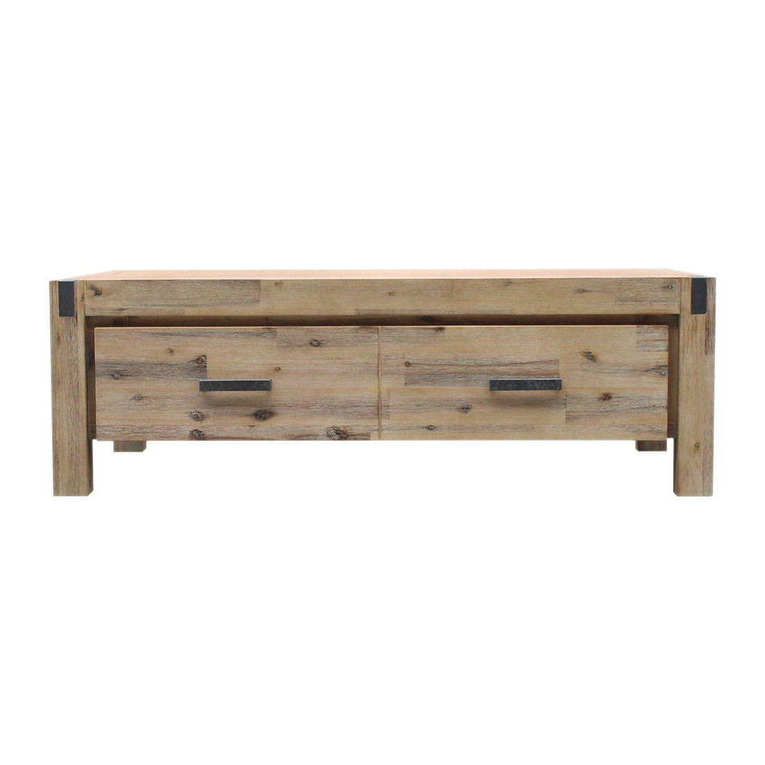 Coffee Table Solid Acacia Wood &amp; Veneer 1 Drawers Storage Oak Colour-Furniture &gt; Bedroom-PEROZ Accessories