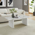 Coffee Table Sintered Stone Top MDF Table Base Glossy White-Furniture > Living Room > Coffee Tables-PEROZ Accessories