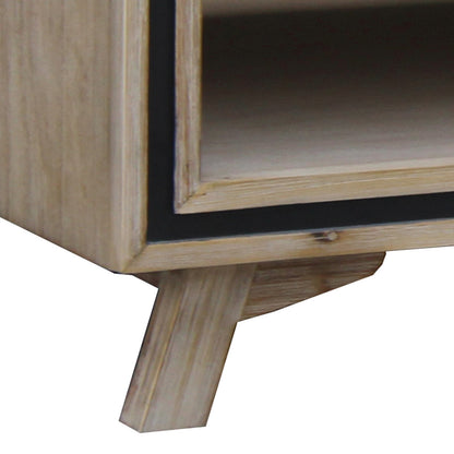 Coffee Table Solid Wood Acacia &amp; Veneer Frame 2 Drawers Storage Sliver Brush Colour-Furniture &gt; Living Room-PEROZ Accessories