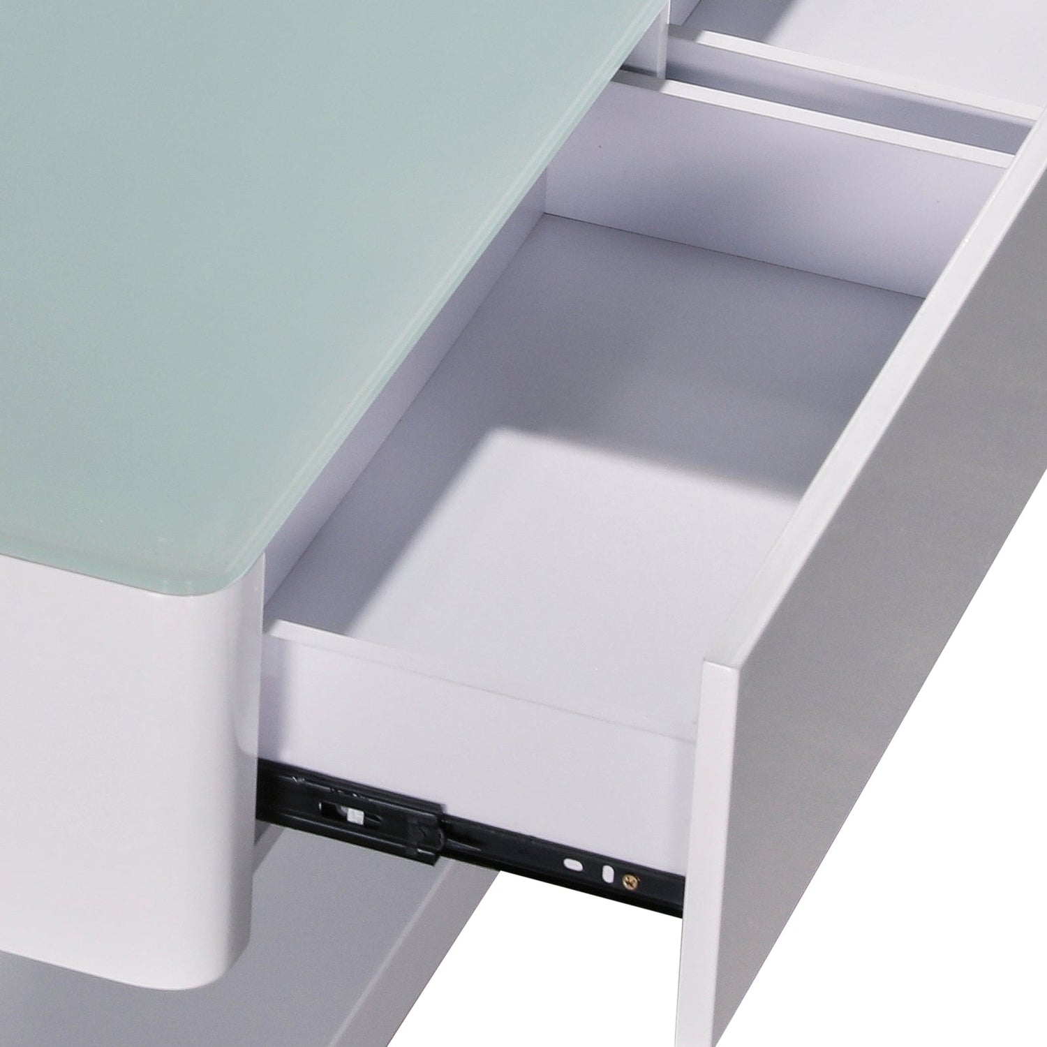 Stylish Coffee Table High Gloss Finish Shiny White Colour with 4 Drawers Storage-Furniture > Living Room > Coffee Tables-PEROZ Accessories