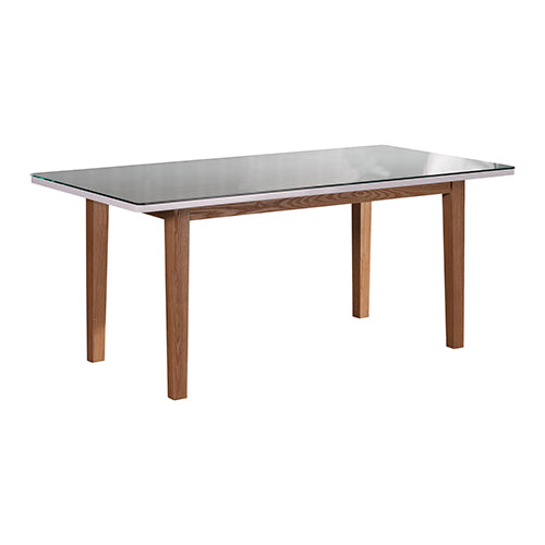 Dining Table White Top High Glossy Wooden Base-Furniture > Dining > Dining Tables-PEROZ Accessories