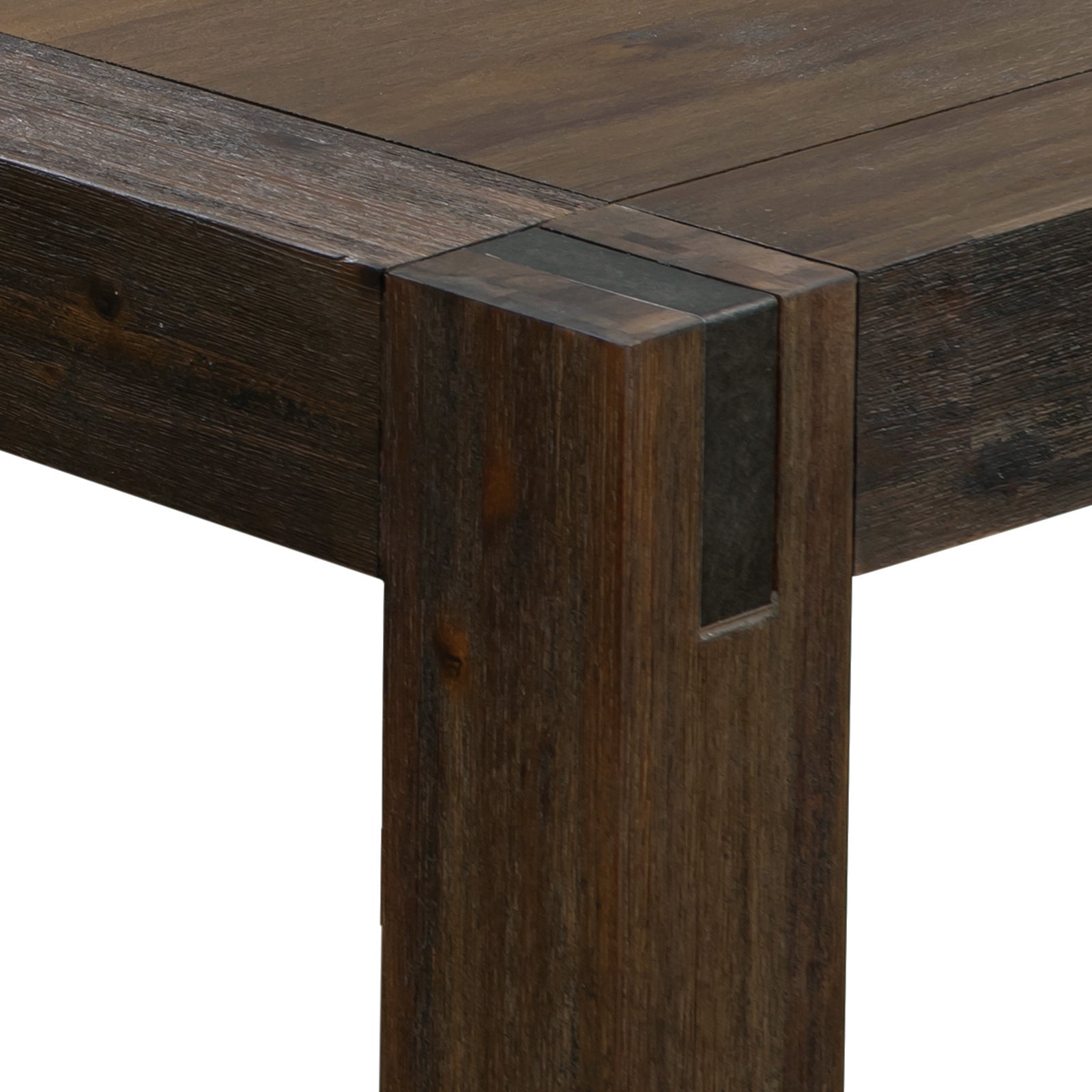 Dining Table 180cm Medium Size with Solid Acacia Wooden Base in Chocolate Colour-Furniture > Dining > Dining Tables-PEROZ Accessories