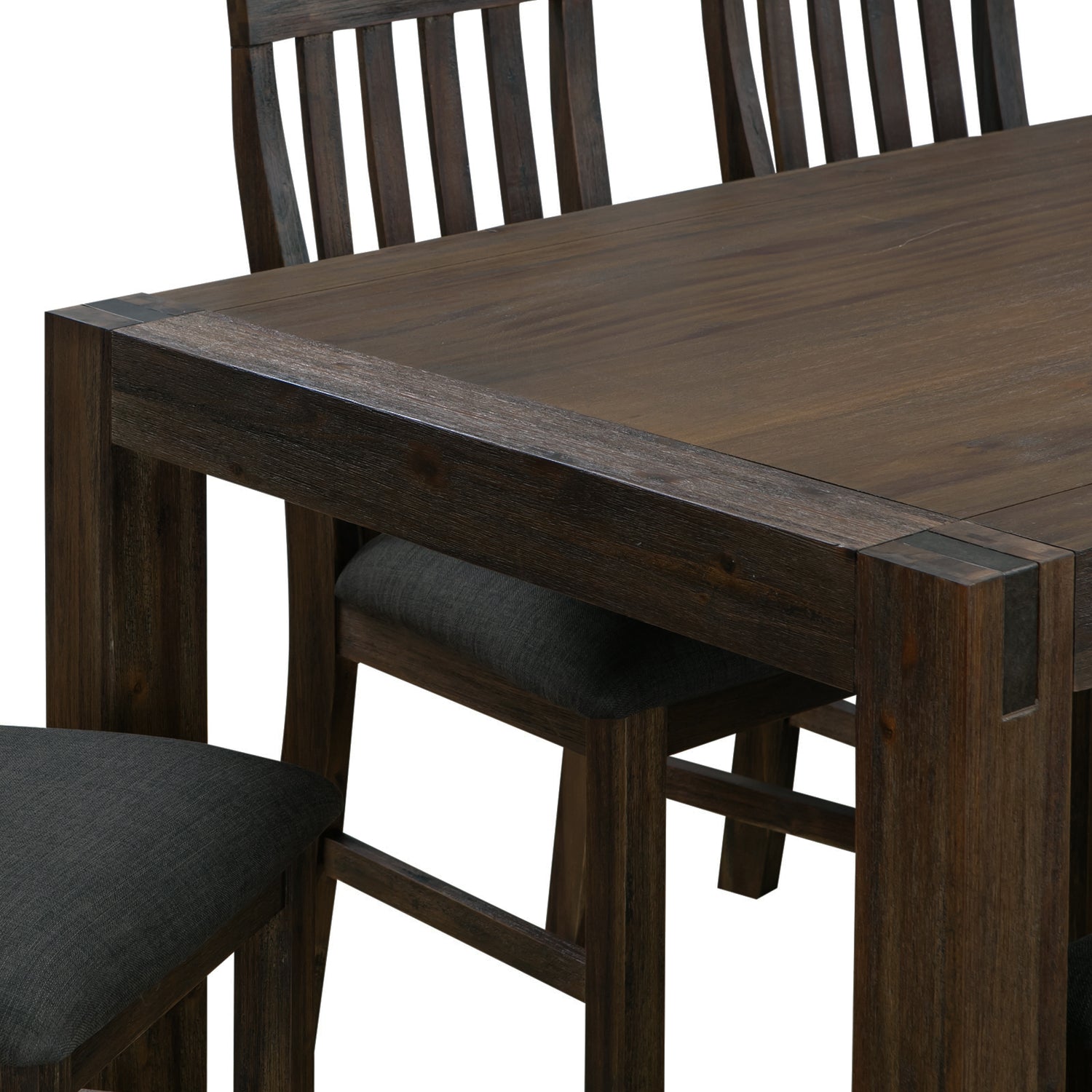 Dining Table 180cm Medium Size with Solid Acacia Wooden Base in Chocolate Colour-Furniture > Dining > Dining Tables-PEROZ Accessories