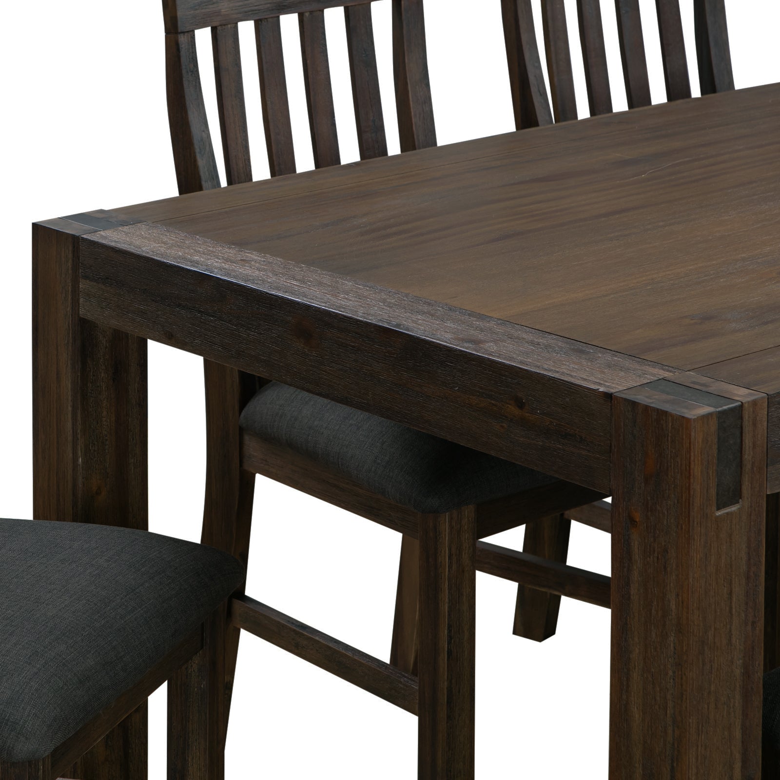 Dining Table 180cm Medium Size with Solid Acacia Wooden Base in Chocolate Colour-Furniture > Dining > Dining Tables-PEROZ Accessories