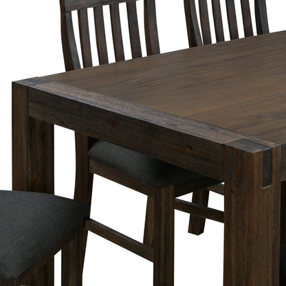 Dining Table 180cm Medium Size with Solid Acacia Wooden Base in Chocolate Colour-Furniture > Dining > Dining Tables-PEROZ Accessories