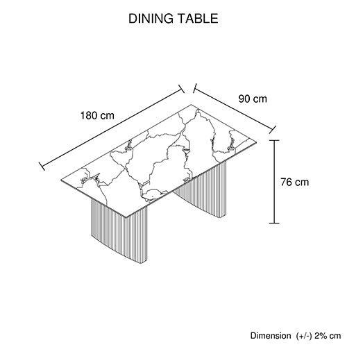 Dining Table Sintered Stone Top MDF Table Base High Glossy White-Furniture > Dining > Dining Tables-PEROZ Accessories