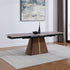 Dining Table MDF Ceramic Glass Table Top Extendable Decorative Stripe-Furniture > Dining > Dining Tables-PEROZ Accessories