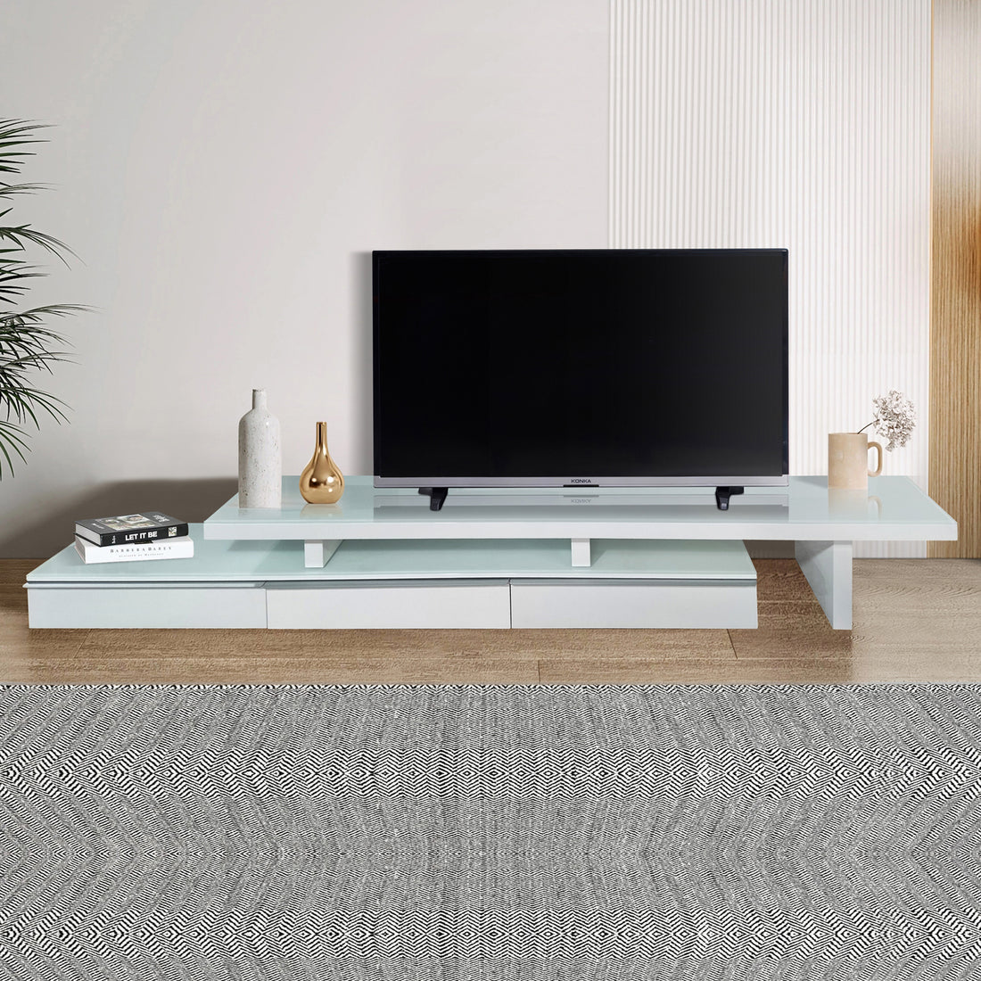Marlin Tv Unit White-Furniture &gt; Living Room-PEROZ Accessories