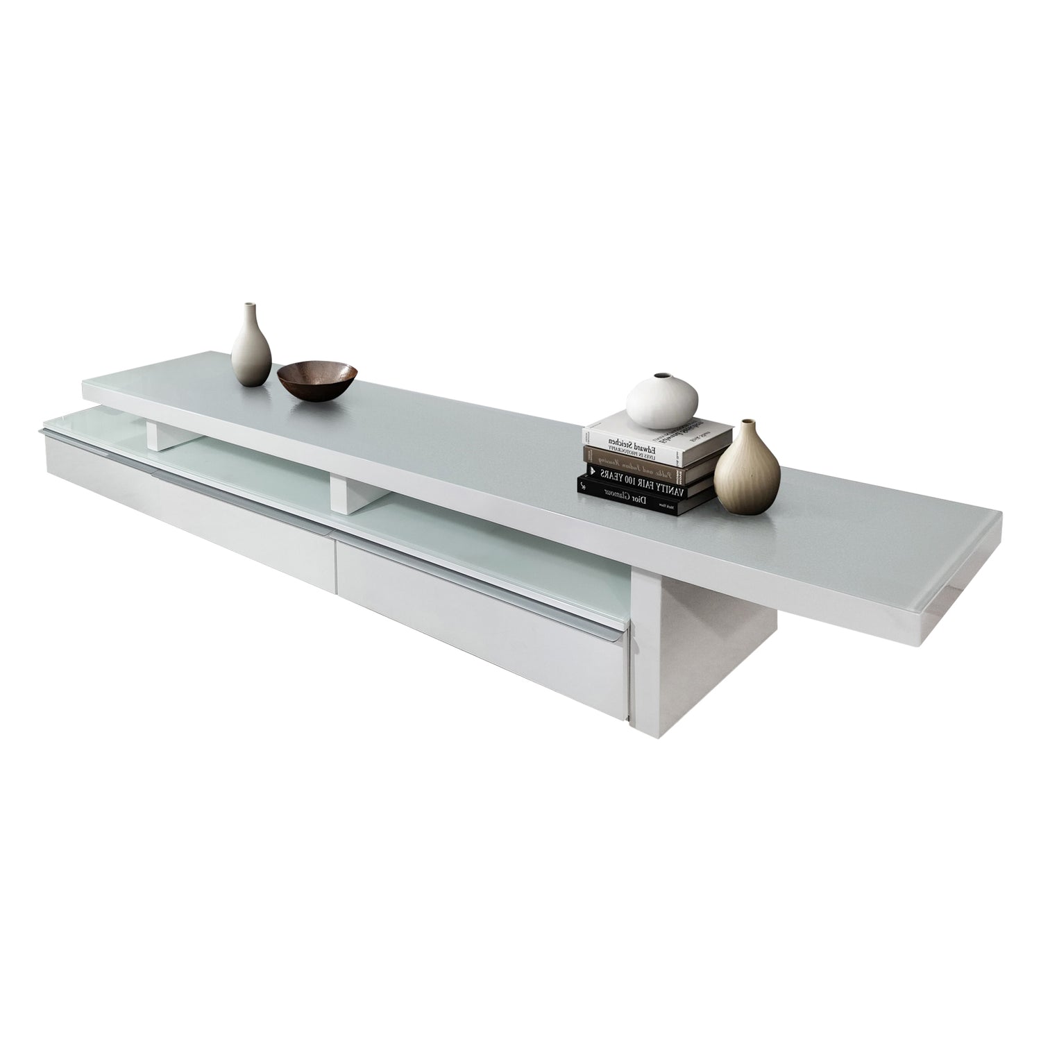 Marlin Tv Unit White-Furniture &gt; Living Room-PEROZ Accessories