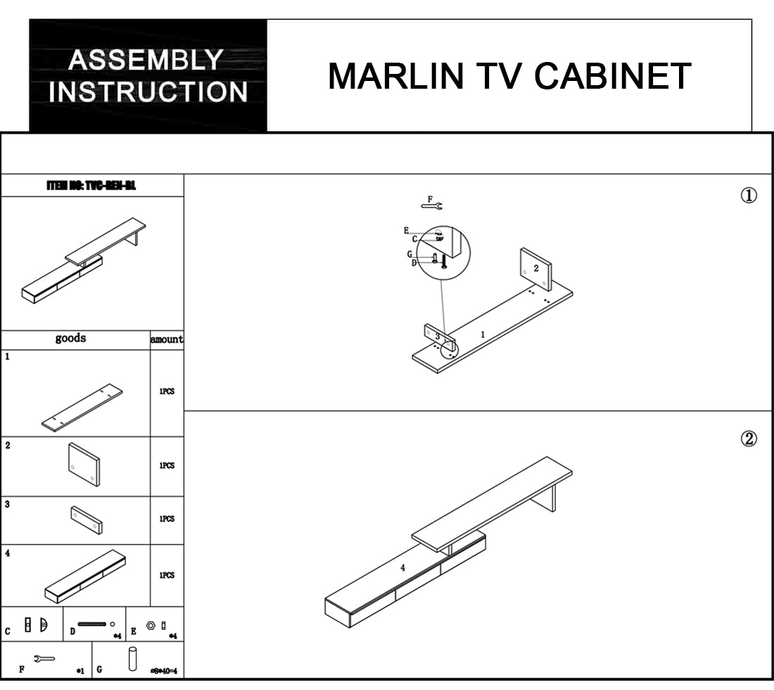 Marlin Tv Unit White-Furniture &gt; Living Room-PEROZ Accessories
