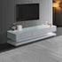 TV Cabinet with 3 Storage Drawers With High Glossy Assembled Entertainment Unit in White colour-Entertainment Unit-PEROZ Accessories