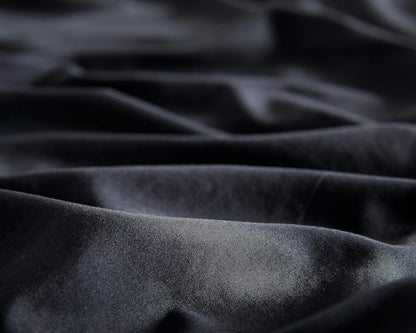Vintage Washed Microfibre Sheet Set with 2 Pillowcases - Black - Double-Home &amp; Garden &gt; Bedding &gt; Bed Sheets-PEROZ Accessories