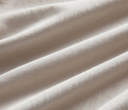 Vintage Washed Microfibre Sheet Set with 2 Pillowcases - Linen - Double-Home &amp; Garden &gt; Bedding &gt; Bed Sheets-PEROZ Accessories