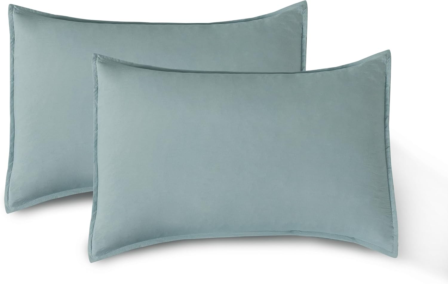 Vintage Washed Microfibre Sheet Set with 2 Pillowcases - Seafoam - Double-Home &amp; Garden &gt; Bedding &gt; Bed Sheets-PEROZ Accessories