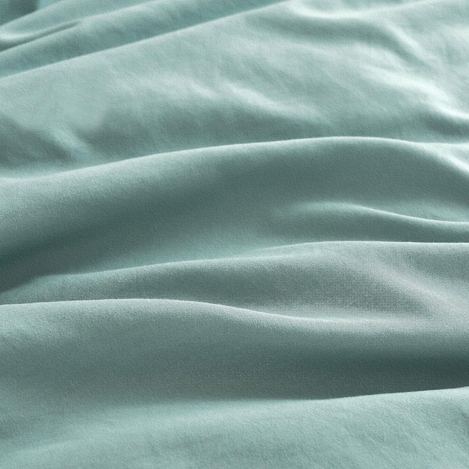 Vintage Washed Microfibre Sheet Set with 2 Pillowcases - Seafoam - Double-Home &amp; Garden &gt; Bedding &gt; Bed Sheets-PEROZ Accessories