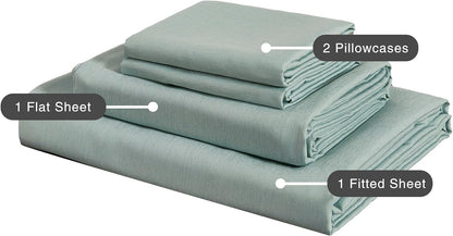 Bamboo Microfibre Sheet Set - Sage Green - Queen-Home &amp; Garden &gt; Bedding &gt; Bed Sheets-PEROZ Accessories
