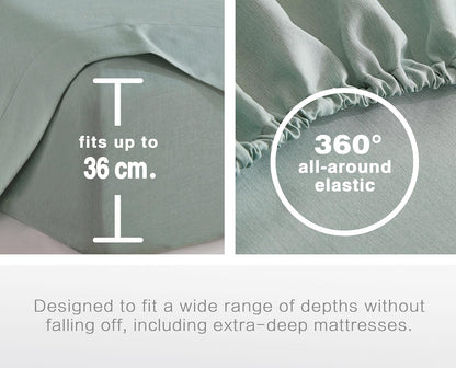 Bamboo Microfibre Sheet Set - Sage Green - Queen-Home &amp; Garden &gt; Bedding &gt; Bed Sheets-PEROZ Accessories