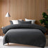 Accessorize Charcoal 400TC Charcoal Bamboo Cotton Double Stitched Quilt Cover Set Single-Home & Garden > Bedding > Bed Sheets-PEROZ Accessories