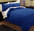 Kingtex Pintuck Quilt Cover Set Blue Queen-Home & Garden > Bedding > Duvet Covers-PEROZ Accessories