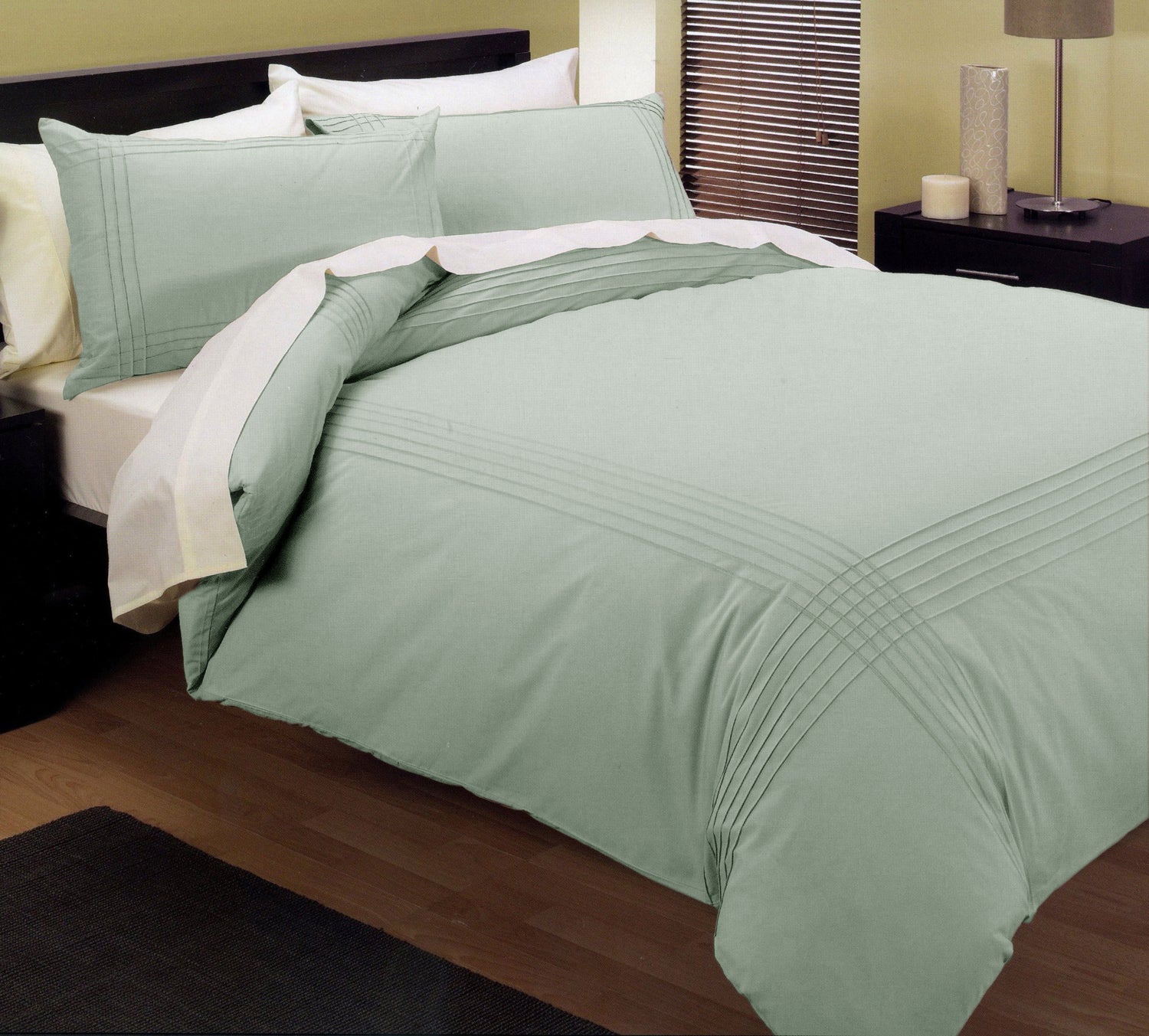 Kingtex Pintuck Quilt Cover Set Melon Queen-Home &amp; Garden &gt; Bedding &gt; Duvet Covers-PEROZ Accessories