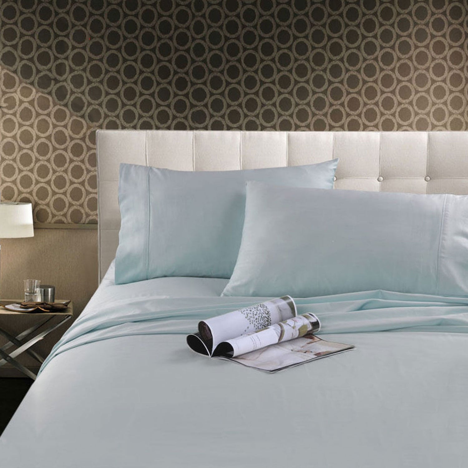 Kingtex 300TC Cotton Sheet Set Ice Blue Single-Home &amp; Garden &gt; Bedding &gt; Bed Sheets-PEROZ Accessories