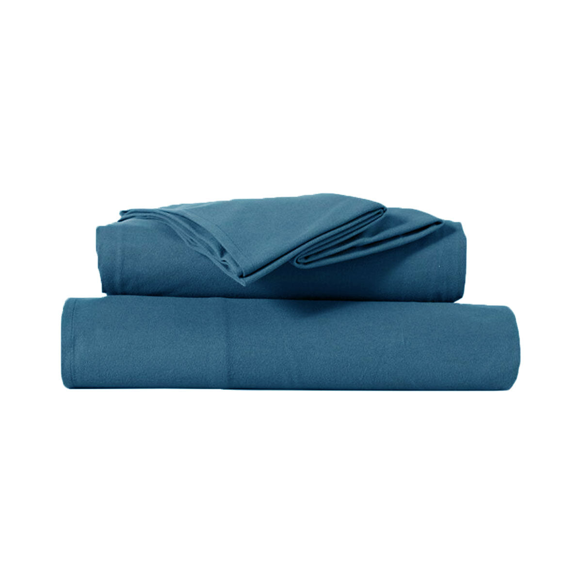 Kingtex Ultra-Soft Micro Flannel Sheet Set 40 cm Wall Steel Blue King-Home &amp; Garden &gt; Bedding &gt; Bed Sheets-PEROZ Accessories