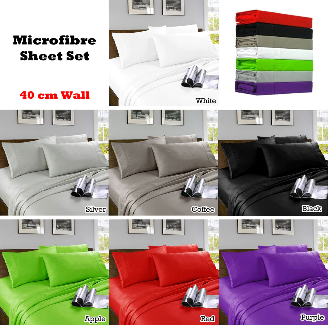 Kingtex Microfibre Sheet Set Red King-Home &amp; Garden &gt; Bedding &gt; Bed Sheets-PEROZ Accessories