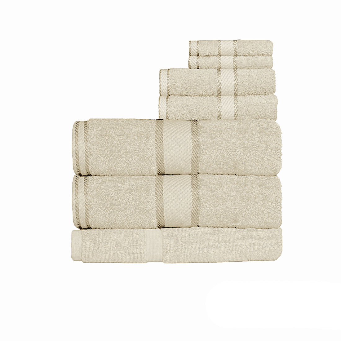 Kingtex 550gsm Cotton 7 Pce Bath Sheet Set Linen-Home &amp; Garden &gt; Bedding &gt; Bed Sheets-PEROZ Accessories