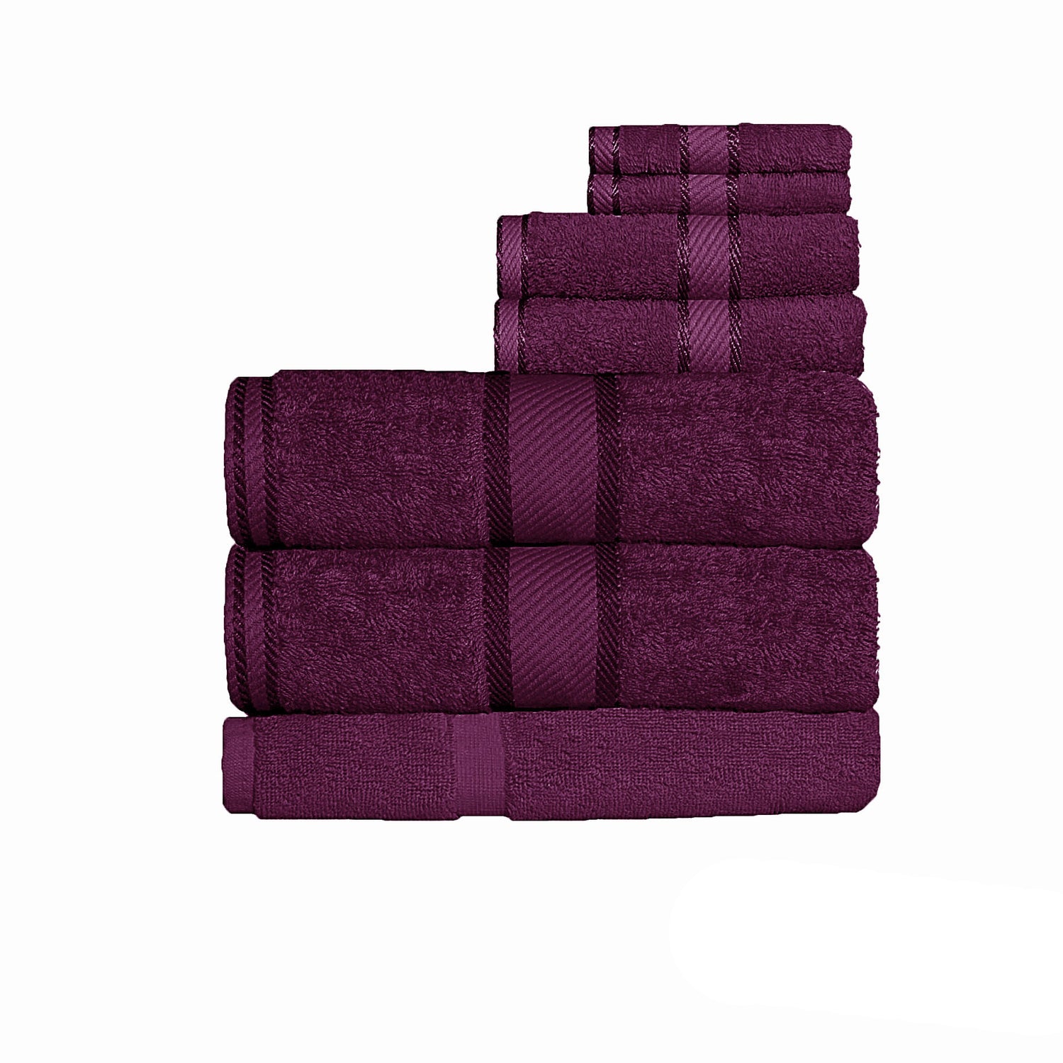 Kingtex 550gsm Cotton 7 Pce Bath Sheet Set Shiraz-Home &amp; Garden &gt; Bedding &gt; Bed Sheets-PEROZ Accessories