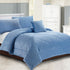 Georges Fine Linens Carrington Quilt / Comforter Set Chambray Blue Super King-Home & Garden > Bedding > Quilts & Duvets-PEROZ Accessories