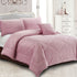Georges Fine Linens Carrington Quilt / Comforter Set Pink Queen-Home & Garden > Bedding > Quilts & Duvets-PEROZ Accessories